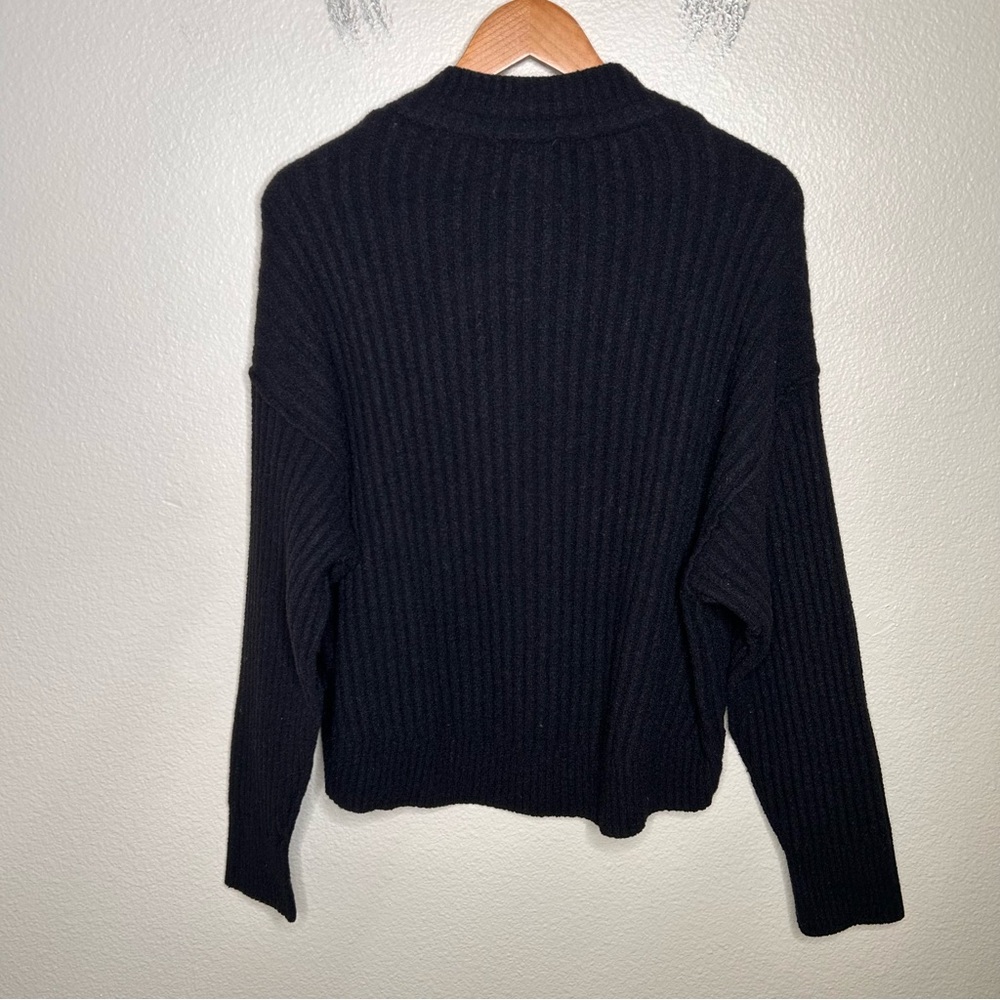 Free People Cocoa Henley Pullover Black extra small - Picture 8 of 13